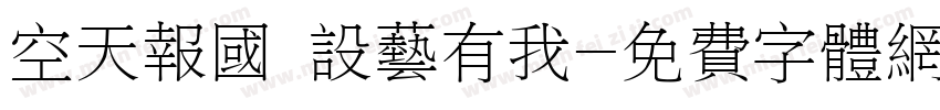 空天报国 设艺有我字体转换